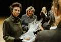 Princess Anne flies in to Kent school