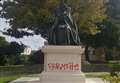 Queen statue vandalised