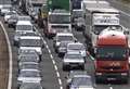 Slurry load spills onto road