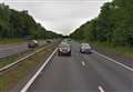 Two cars and bike crash on motorway