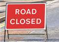 Road closed after vehicle overturns