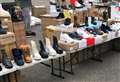 More than 1,000 pairs of fake designer shoes sold at market