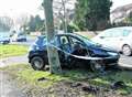 Car abandoned after City Way crash