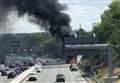 M20 closed after vehicle fire