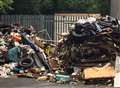 Fly-tipped rubbish goes up in flames