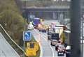 Car crashes into barrier on M20