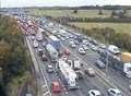 Delays clear after M25 pile-up