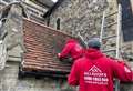 Vandalised church roof is repaired