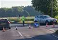 Elderly biker 'seriously injured' after crashing into van and car