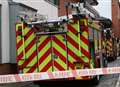 Firefighters tackle garage blaze