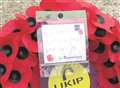 Storm over Ukip poppy wreath