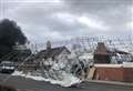 Main road reopened days after storm brought down scaffolding