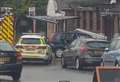 Car smashes into bus stop