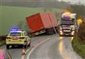 Road closed after lorry gets stuck