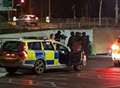 Armed police descended on supermarket car park