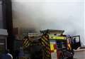 Fire at takeaway causes huge smoke plumes 