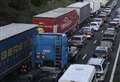 Six-car crash on M20 