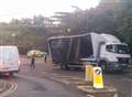 Lorry strikes railway bridge