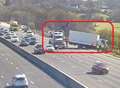 Lane closures after lorry smash