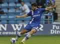 The Shouting Men with Gillingham midfielder Aaron Morris