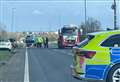 Road closed after multi-car pile up