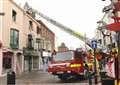 Nine escape as blaze rips through flat