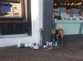 Tributes left where homeless man slept