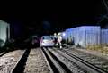 Car abandoned on railway line 