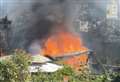 Firefighters battle blaze after shed goes up in flames