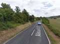 Fallen tree blocks road