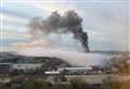 Huge plumes of smoke caused by caravan blaze