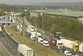 Emergency response on M20 after three-vehicle crash