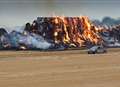 Large haystack blaze in Eythorne