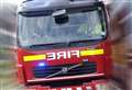 Fire crews tackle caravan blaze