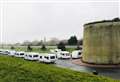 Caravans pitch up in beach car park