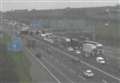 Crash near Bluewater causing M25 traffic