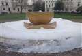 Park fountain turned into huge bubble bath again