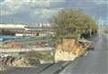 Road closed after water leak causes cliff to collapse