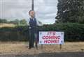 Southgate billboard pops up in village