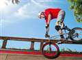 Stuntman showcases skills at Skate Park