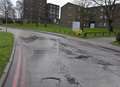 Road collapses outside hospital