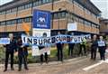 Extinction Rebellion holds protest outside insurance firm’s offices