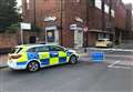 Police cordon in city centre