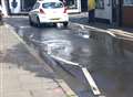 Water leak forces road closure