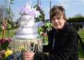 Graveside glitter cake for mum’s 80th party