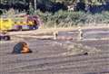 Farmer praised after flames engulf hay bales