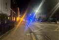 Police officer assaulted amid high street ruckus