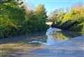 Road made impassable after severe flooding