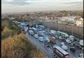 20-mile tailbacks after ‘lorry driver stuck’ in crash near Crossing