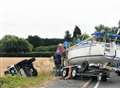 Boat involved in road crash